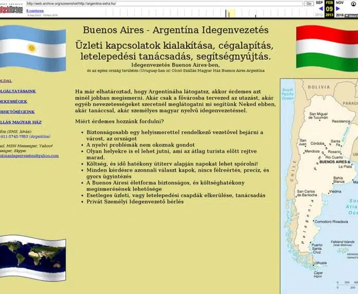 2013. februárjában hét év után az argentina.extra.hu weboldalunk utolsó frissítését publikáltuk